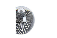 Ornament Ø8x8 cm MATHYAS glass black+white