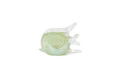 Ornament 17x5x12,5 cm FISH glass cream