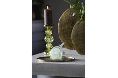 Ornament 17x5x12,5 cm FISH glass cream