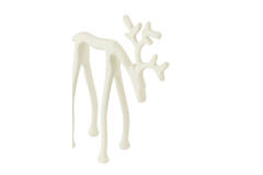 Ornament 15x6x20 cm DEER shiny cream