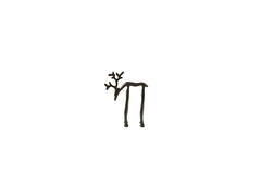 Ornament 15x6x20 cm DEER shiny brown-bronze