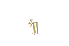 Ornament 15x6x20 cm DEER gold