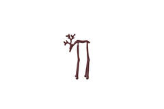 Ornament 15x6x25 cm DEER shiny burgundy