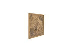 Wall ornament 80x4x80 cm XELHU sand+natural