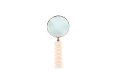 Ornament 6x10x24,5 cm cm MAGNIFIER glass clear+sand