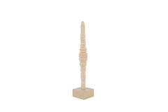 Ornament on base 10x10x52 cm TOWER sand