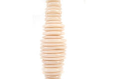 Ornament on base 10x10x52 cm TOWER sand