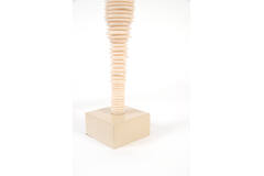 Ornament on base 10x10x52 cm TOWER sand