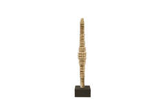 Ornament on base 10x10x52 cm TOWER cream-brown+brown