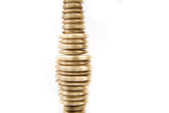 Ornament on base 10x10x52 cm TOWER cream-brown+brown