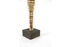 Ornament on base 10x10x52 cm TOWER cream-brown+brown
