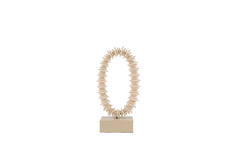Ornament on base 10x22x40 cm RING sand