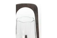 Hurricane Ø18x26,5 cm ANOSY glass clear+wood matt dark brown