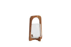 Hurricane Ø21,5x35 cm ANOSY glass clear+wood natural