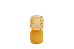 Tealight on base Ø9x16 cm BUBLINI glass yellow