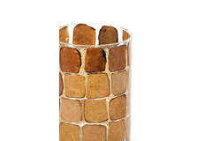 Tealight Ø14x20 cm DRONERO glass clear+brown
