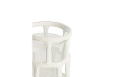Tealight Ø10x12 cm ALIMOS white+glass