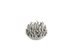 Tealight holder Ø11x8 cm EDESSA porcelain silver