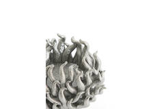 Tealight holder Ø11x8 cm EDESSA porcelain silver
