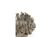 Tealight holder Ø11x8 cm EDESSA porcelain bronze
