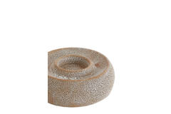 Tealight holder Ø20,5x7,5 cm OTHONI ceramics cream-black