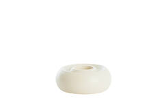 Tealight holder Ø20,5x7,5 cm OTHONI ceramics matt cream