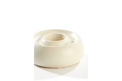 Tealight holder Ø20,5x7,5 cm OTHONI ceramics matt cream