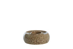 Tealight holder Ø20,5x7,5 cm OTHONI ceramics brown