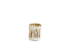Tealight Ø8,5x10 cm TIVOLI cream+gold