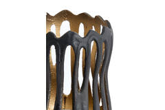 Tealight Ø11x13 cm TIVOLI black+gold