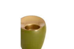 Tealight Ø9x9 cm VEROLI matt olive green+gold