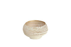 Lámpara de té Ø15x9 cm URBINO crema mate+oro