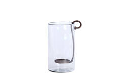 Hurricane 23x18x33 cm DOLEGA glass clear+antique dark brown