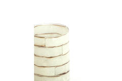 Tealight Ø10x13 cm DRONERI glass clear+cream