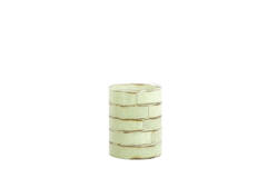 Tealight Ø10x13 cm DRONERI glass clear+mint green