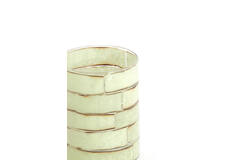 Tealight Ø10x13 cm DRONERI glass clear+mint green