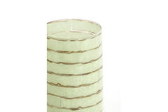 Tealight Ø14x20 cm DRONERI glass clear+mint green