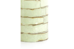 Tealight Ø14x20 cm DRONERI glass clear+mint green