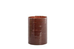 Tealight Ø14x20 cm DRONERI glass clear+dark brown