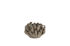 Tealight holder Ø10,5x7,5 cm SERINA porcelain bronze