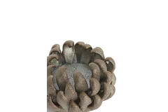 Tealight holder Ø10,5x7,5 cm SERINA porcelain bronze