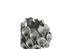 Tealight holder Ø10x8 cm SOREJA porcelain silver