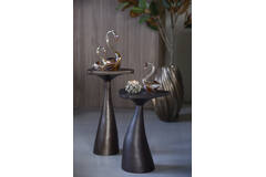 Tealight holder Ø10x8 cm SOREJA porcelain bronze