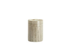 Tealight Ø14x20 cm BOLJUN glass clear+grey