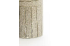 Tealight Ø14x20 cm BOLJUN glass clear+grey