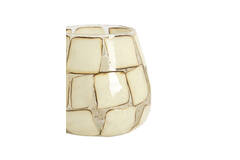 Tealight Ø11x11 cm KUALA glass clear+cream