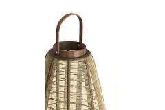 Hurricane Ø36x55,5 cm LINOA linen brown+wood dark brown