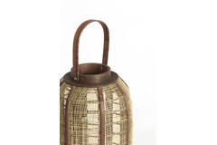 Hurricane Ø23x40 cm SEREIN linen brown+wood dark brown