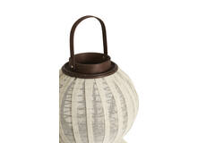 Hurricane Ø31x64 cm ARBORE linen brown+wood dark brown