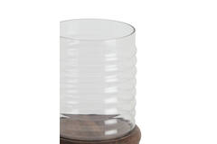 Hurricane Ø23x34,5 cm MALDA mango wood brown+glass